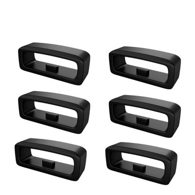 CEKGDB 6PCS Silicone Rubber Clasp Ring Loop Fastener for Garmin Fenix 5 Fenix 5X Plus Instinct Forerunner 935 945 630 235 735XT Watch (Color : Black 6pcs, Size : 22mmFenix 5 5Plus)