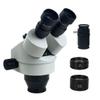 Lab Microscope Slides 3.5X 7X 45X 90X Simul-Focal Trinocular Stereo Microscope Head Continuous Zoom WF10X/20MM Eyepiece Auxiliary Objective Lens Microscope Parts (Color : 3.5X-90X WH) view 1