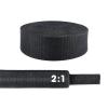 Sonoreboom 2 in 1 Ratio Heat Shrink Fabric Braided Sleeving, 1" - 24 feet Soft, Flexible and Sealing Black Shrinkable Braiding Sleeve view 1