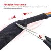 Sonoreboom 2 in 1 Ratio Heat Shrink Fabric Braided Sleeving, 1" - 24 feet Soft, Flexible and Sealing Black Shrinkable Braiding Sleeve view 4