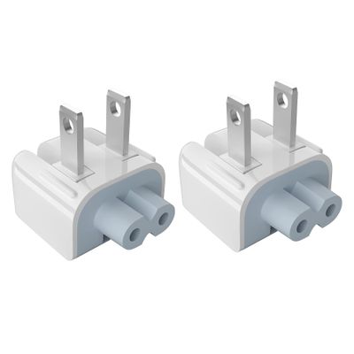 Mac Wall Adapter Plug Duckhead US Charger Cord Standard Duck Head Folding Replacement for A-pple MacBook/Mac iBook/iPhone/Ipad/iPod Power Adapter Brick etc (2 Pcs)