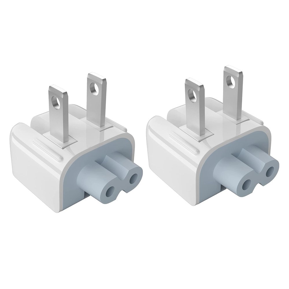 Mac Wall Adapter Plug Duckhead US Charger Cord Standard Duck Head Folding Replacement for A-pple MacBook/Mac iBook/iPhone/Ipad/iPod Power Adapter Brick etc (2 Pcs)