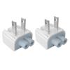 Mac Wall Adapter Plug Duckhead US Charger Cord Standard Duck Head Folding Replacement for A-pple MacBook/Mac iBook/iPhone/Ipad/iPod Power Adapter Brick etc (2 Pcs) view 1