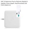 Mac Wall Adapter Plug Duckhead US Charger Cord Standard Duck Head Folding Replacement for A-pple MacBook/Mac iBook/iPhone/Ipad/iPod Power Adapter Brick etc (2 Pcs) view 2