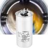 CBB65 45uf Aluminum Foil Capacitor, 450V Air Conditioning Compressor Start Capacitor for AC Motor Run or Fan Start or Condenser Straight view 3