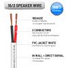 16 Gauge Speaker Wire (50FT), Electrical Wire,16 AWG Stranded PVC Extension Cord, 12V Low Voltage/Tinned Copper/Flexible Cable for Automotive Wiring, Lamp Cord, Marine Cable-CCA view 2