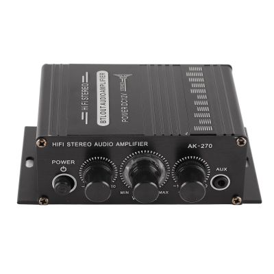 Aramox 12V Mini Car Stereo Amplifier, Portable Audio Power Amp with Clear Sound Quality, AK270 Model for Car, Motorbike, Home