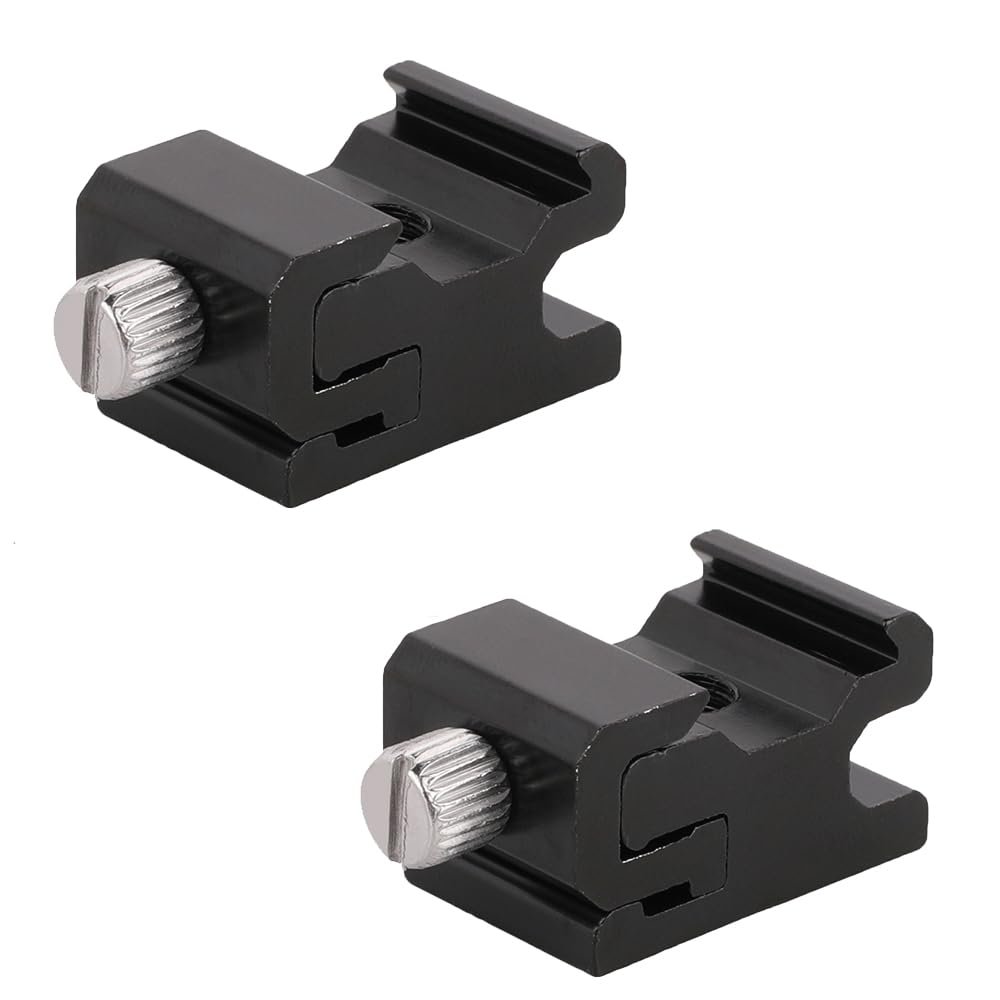 Camera Tripod Adapter Mount Kit 1/4 to 1/4 Screws, 1/4 to 3/8 Converter Thread Screw, Hot Shoe Male or Female Screw Set for Tripod Monopod Flash Plate Mount(2pcs Cold Shoe Screw)