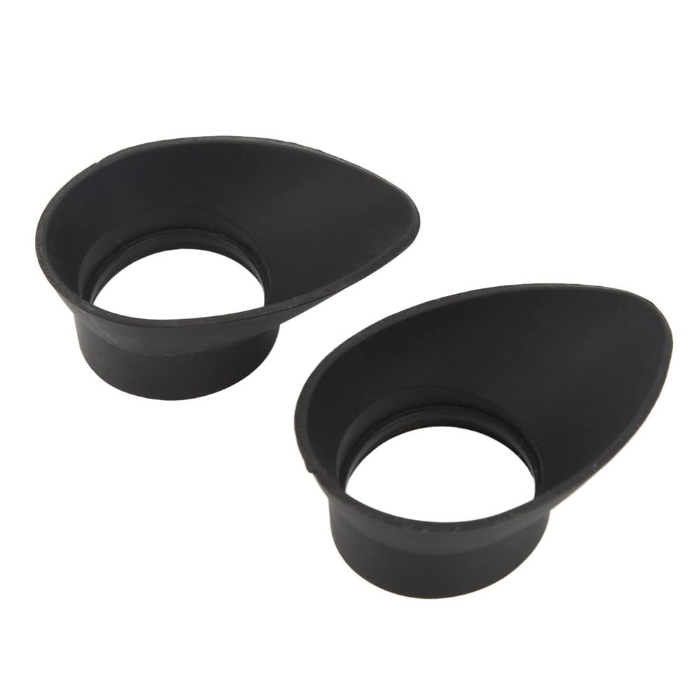 2PCS Binocular Eye Cups, Binocular Eye Cups Replacement 27mm Inner Diameter Foldable Binocular Rubber Eyepiece Eye Guards CupsCups are not Curve Around Your face