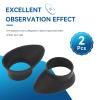 2PCS Binocular Eye Cups, Binocular Eye Cups Replacement 27mm Inner Diameter Foldable Binocular Rubber Eyepiece Eye Guards CupsCups are not Curve Around Your face view 4