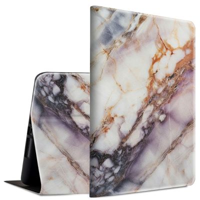 BFSEROBJ Case for All-New Fire 7 Tablet Case 7" 12th Generation 2022 Release Lightweight Smart Cover PU Leather Adjustable Stand Protective Cover with Auto Wake/Sleep - White Marble