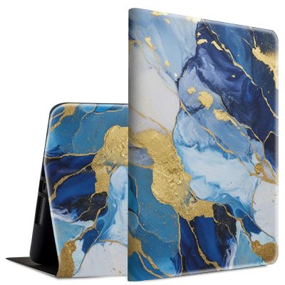 BFSEROBJ Case for All-New Fire 7 Tablet Case 7" 12th Generation 2022 Release Lightweight Smart Cover PU Leather Adjustable Stand Protective Cover with Auto Wake/Sleep - Blue Marble
