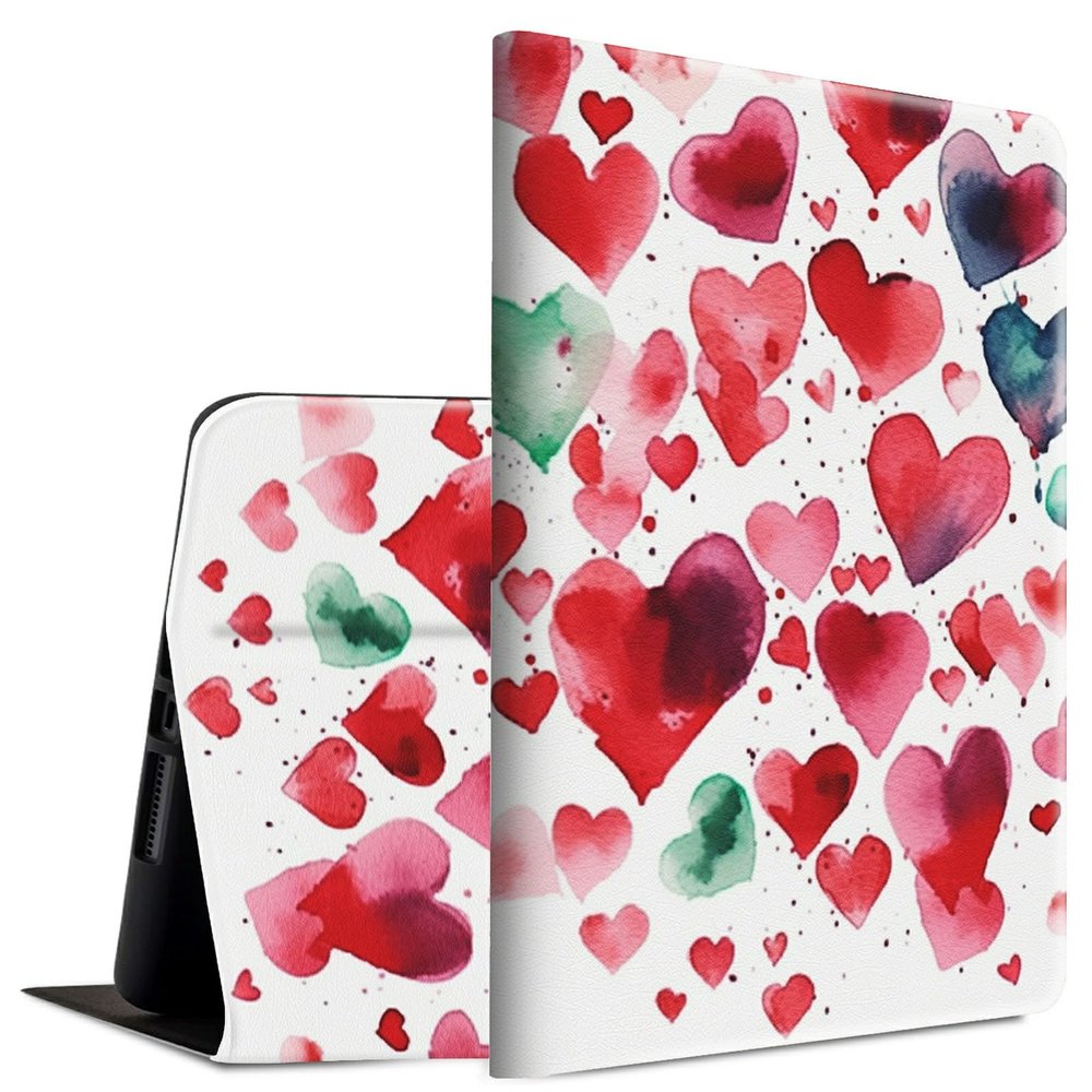 BFSEROBJ Case for 6.8" Kindle Paperwhite 11th Generation 2021 and Kindle Paperwhite Signature Edition Lightweight Smart Case Adjustable Stand Protective Cover with Auto Wake/Sleep - Red Love Heart