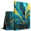 BFSEROBJ Case for All-New Kindle Fire HD 10 & 10 Plus Tablet 11th Generation 2021 Release Lightweight Smart Case PU Leather Adjustable Stand Protective Cover with Auto Wake/Sleep - Green Marble view 1