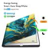 BFSEROBJ Case for All-New Kindle Fire HD 10 & 10 Plus Tablet 11th Generation 2021 Release Lightweight Smart Case PU Leather Adjustable Stand Protective Cover with Auto Wake/Sleep - Green Marble view 3