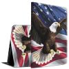 BFSEROBJ Case for Kindle Fire hd 8 Case 2017/2018 Release 7th/8th Generation Lightweight Smart Cover PU Leather Adjustable Stand Protective Cover with Auto Wake/Sleep - American Flag Eagle view 1