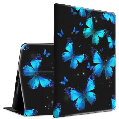 BFSEROBJ Case for 6.8" Kindle Paperwhite 11th Generation 2021 and Kindle Paperwhite Signature Edition Lightweight Smart Case Adjustable Stand Protective Cover with Auto Wake/Sleep - Blue Butterflies