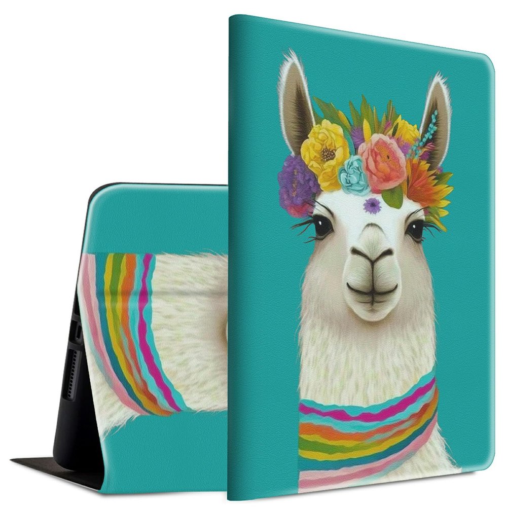 BFSEROBJ Case for 6.8" Kindle Paperwhite 11th Generation 2021 and Kindle Paperwhite Signature Edition Lightweight Smart Case Adjustable Stand Protective Cover with Auto Wake/Sleep - Cute Alpaca