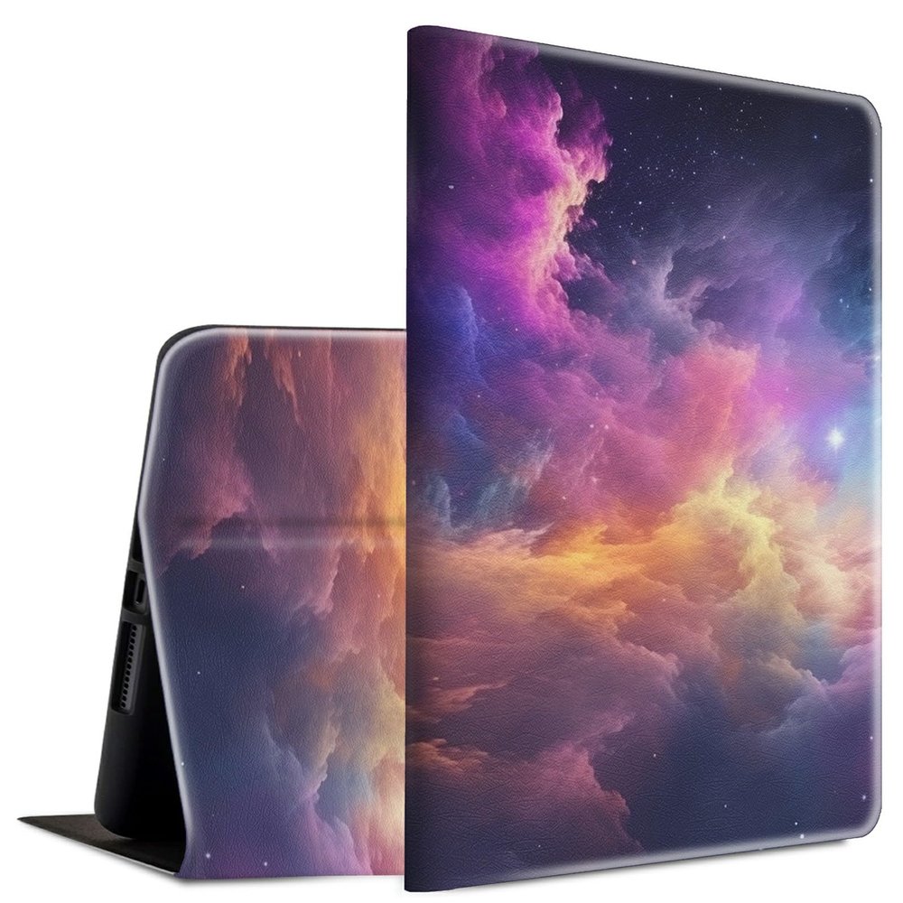 BFSEROBJ Case for Kindle Fire 7 Tablet case 2019/2017 Release 9th/7th Generation Lightweight Smart Case PU Leather Adjustable Stand Protective Cover with Auto Wake/Sleep - Pink Galaxy