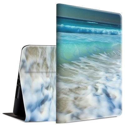 BFSEROBJ Case for 6.8" Kindle Paperwhite 11th Generation 2021 and Kindle Paperwhite Signature Edition Lightweight Smart Case Adjustable Stand Protective Cover with Auto Wake/Sleep - Green Sea Waves