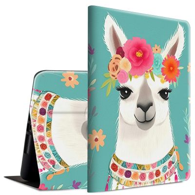 BFSEROBJ Case for 6.8" Kindle Paperwhite 11th Generation 2021 and Kindle Paperwhite Signature Edition Lightweight Smart Case Adjustable Stand Protective Cover with Auto Wake/Sleep - Cute Alpacas