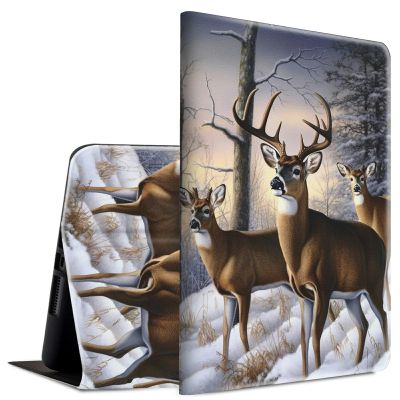 BFSEROBJ Case for 6.8" Kindle Paperwhite 11th Generation 2021 and Kindle Paperwhite Signature Edition Lightweight Smart Case Adjustable Stand Protective Cover with Auto Wake/Sleep - Cute Forest Deers