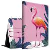 BFSEROBJ Case for Kindle Fire hd 8 Case 2017/2018 Release 7th/8th Generation Lightweight Smart Cover PU Leather Adjustable Stand Protective Cover with Auto Wake/Sleep - Cute Pink Flamingos view 1