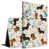 BFSEROBJ Case for All-New Fire 7 Tablet Case 7" 12th Generation 2022 Release Lightweight Smart Cover PU Leather Adjustable Stand Protective Cover with Auto Wake/Sleep - Dog Flower view 1