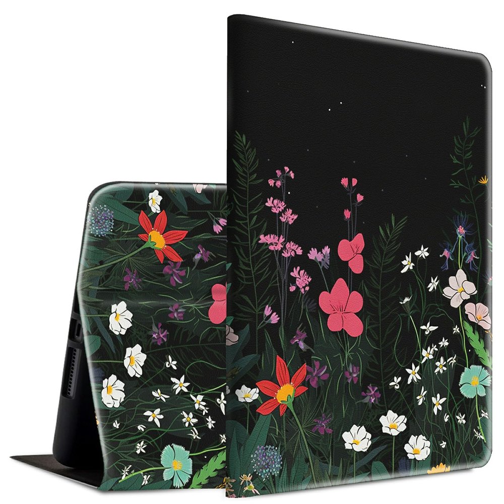 BFSEROBJ Case for 6.8" Kindle Paperwhite 11th Generation 2021 and Kindle Paperwhite Signature Edition Lightweight Smart Case Adjustable Stand Protective Cover with Auto Wake/Sleep - Flowers and Plants