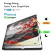 BFSEROBJ Case for All-New Fire 7 Tablet Case 7" 12th Generation 2022 Release Lightweight Smart Cover PU Leather Adjustable Stand Protective Cover with Auto Wake/Sleep - Cherry Blossom and Moon view 3