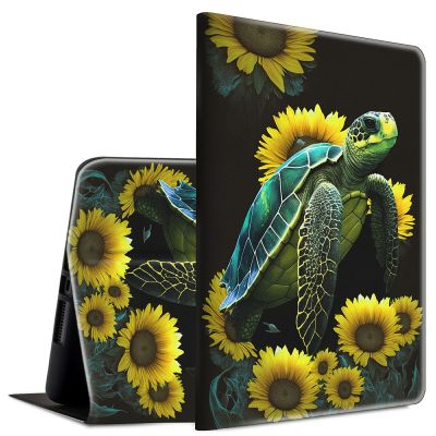 BFSEROBJ Case for 6.8" Kindle Paperwhite 11th Generation 2021 and Kindle Paperwhite Signature Edition Lightweight Smart Case Adjustable Stand Protective Cover with Auto Wake/Sleep - Sunflowers Turtle