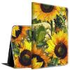 BFSEROBJ Case for Kindle Fire hd 8 Case 2017/2018 Release 7th/8th Generation Lightweight Smart Cover PU Leather Adjustable Stand Protective Cover with Auto Wake/Sleep - Yellow Sunflower view 1