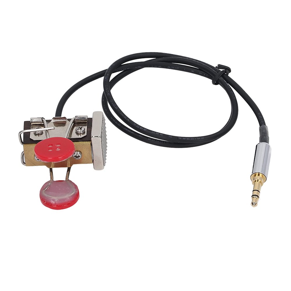 CW Morse Code Key Automatic Brass Resin Mini Portable Morse Telegraph Key for Industry