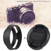 Acouto for Photography Accessory Camera Lens Hood 43mm Black Metal Lens Hood with Plastic Lenses view 3
