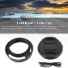 Acouto for Photography Accessory Camera Lens Hood 43mm Black Metal Lens Hood with Plastic Lenses view 4
