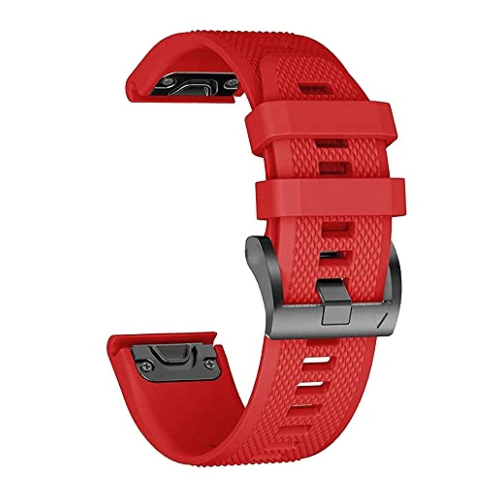 22mm Band Bracelet Strap Compatible for Garmin Fenix 7,Fenix 6,Fenix 6 Pro,Fenix 5,Fenix 5 Plus,Approach S60 S62,Forerunner 935 945,Quick Release Strap Wristband (RED)