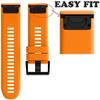 22mm Band Bracelet Strap Compatible for Garmin Fenix 7,Fenix 6,Fenix 6 Pro,Fenix 5,Fenix 5 Plus,Approach S60 S62,Forerunner 935 945,Quick Release Strap Wristband (ORANGE) view 3
