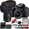 Canon EOS Rebel T100 DSLR Camera with EF-S 18-55mm f/3.5-5.6 III Lens + 64GB Memory Card + Case, Card Reader & More (Renewed) view 1