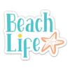 Beach Life Sticker - 5" Laptop Sticker - Waterproof Vinyl for Car, Phone, Water Bottle - Vacation Ocean Waves Pretty Decal view 1