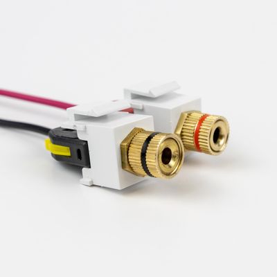 Speaker Snap Keystone Insert Binding Posts (24, Black)