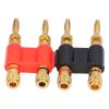 2Pcs Stackable Banana Plugs - Brass Banana Connectors, 2 Way Male Plugs for Speaker Wire view 4