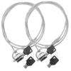 Hemobllo 2sets Theft Security Cable Lock for Laptops Keyed Design Fit for Monitors and Devices and Flexible Easy One-Hand Engagement view 1