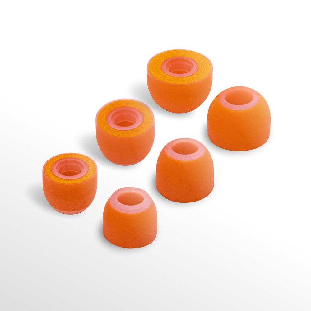 SYMBIO W New Improved Ear Tips Hybrid Design: Soft Memory Foam Core & Silicone Outside. Comfortable Fit, Longer Life - 3 Pairs (Small/Medium/Large)