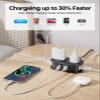 ORICO Travel Power Strip, 4 Outlets 3 USB Ports with 4FT Wrapped Short Extension Cord, Compact Power Strip for Hotel Travel Cruise Ship Essentials Dorm Room Essentials-Black view 3