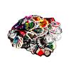 100 Pcs Horror Goth Skull Stickers Pack for Adults, Halloween Scream Stickers view 2
