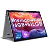 CHUWI 2 in 1 Laptop 10.51", Intel N150,16GB RAM 512GB SSD, Mini Laptop Windows 11, FHD 1920 * 1200 IPS Touchscreen, Backlit Keyboard, WiFi 6, BT5.2, Fan, Pocket PC for Work view 1