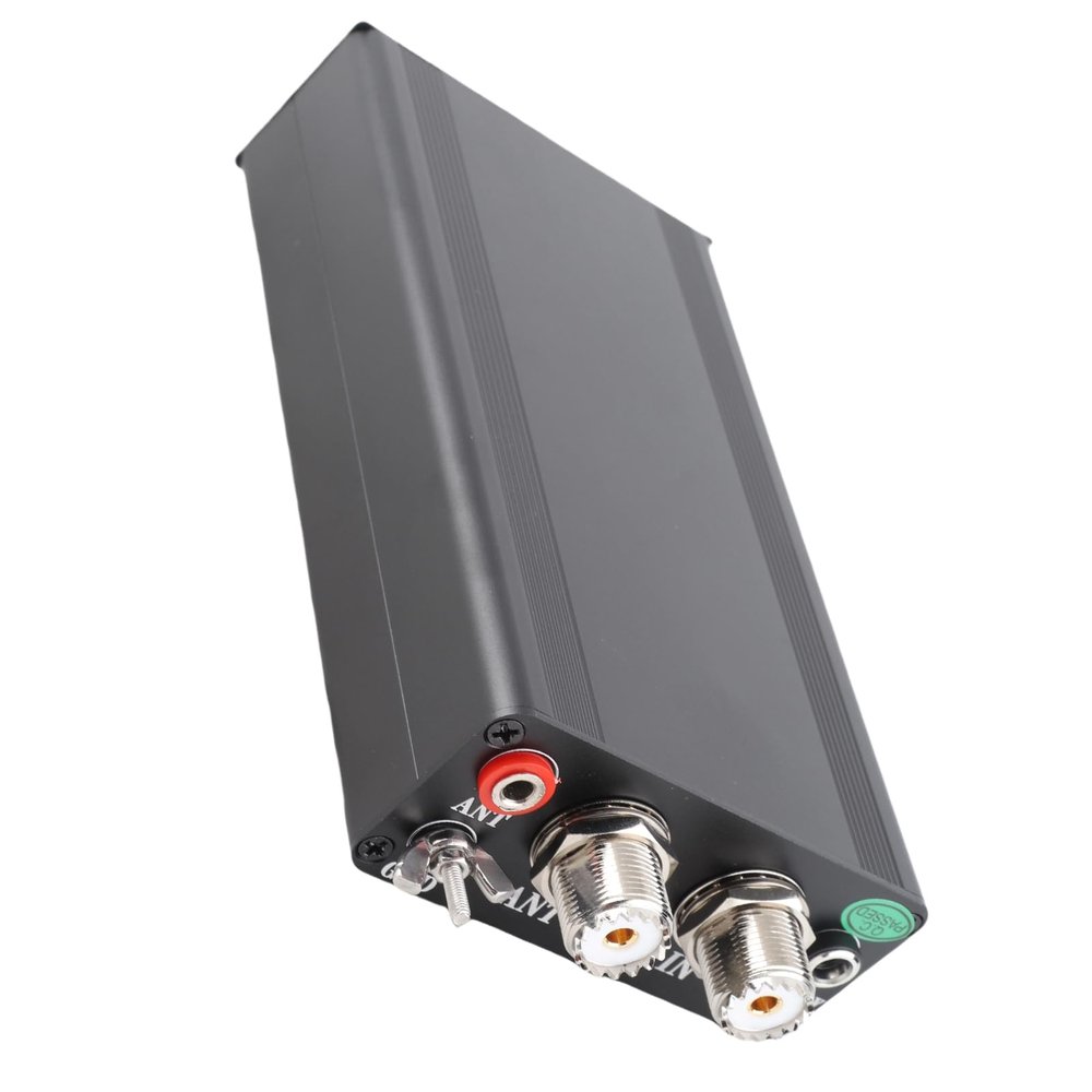 200W Micro Shortwave Automatic Antenna Tuner with Organic LED Display, Aluminum Alloy Shell, Compact Size, Excellent Performance for Home or Vehicle Use