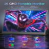 KEEPTIME Portable Monitor 14inch 2K Laptop Monitor USB C HDMI Gaming Ultra-Slim IPS Display Smart Cover & Speakers, 2160 * 1440P Screen for Laptop, HDR External Monitor for Laptop PC Phone Mac Xbox view 2