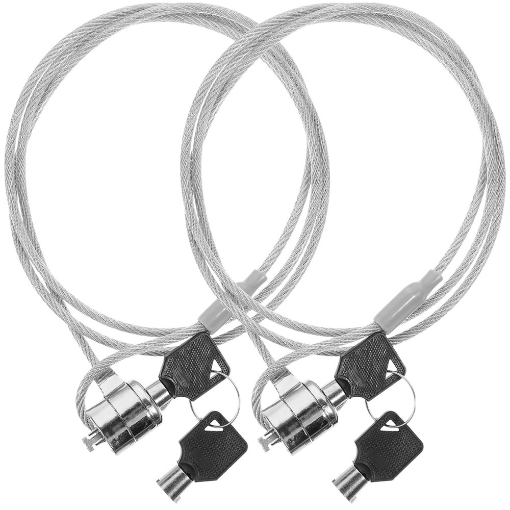 Hemobllo Laptop Cable Lock, Hardware Security Cable Lock with Keys, Anti Theft Combination Lock for Laptop Monitor Surface Projector and Other Electronic Devices