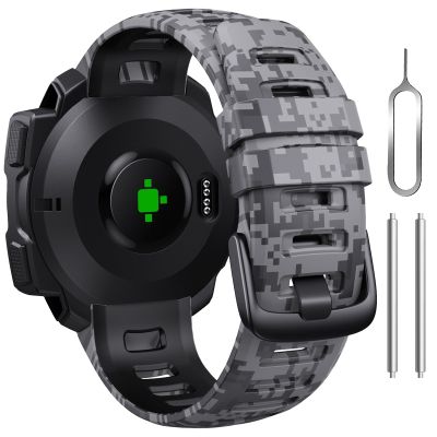 Bandkids 22mm Camouflage Bands for Garmin Instinct Watch,Soft Waterproof Silicone Replacement Watch Strap for Garmin Instinct 2 / Instinct Esports/Instinct Solar/Tide/Tactical